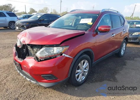 2015 Nissan Rogue Sv z USA, uszkodzony, nr VIN KNMAT2MT2FP558900